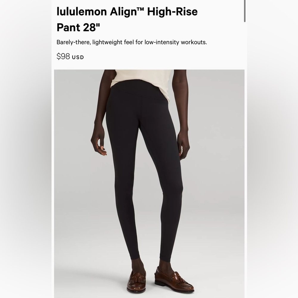Lululemon Align Pant in Black 28”